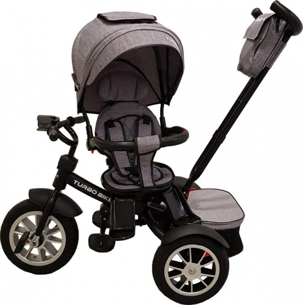 Tricicleta Baby Care Turbo Bike Gri Jeans - imagine 2