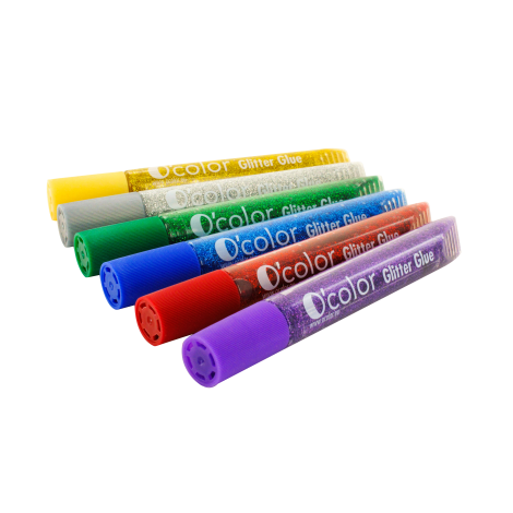 Set 6 Flacoane Lipici Glitter Ocolor - imagine 2