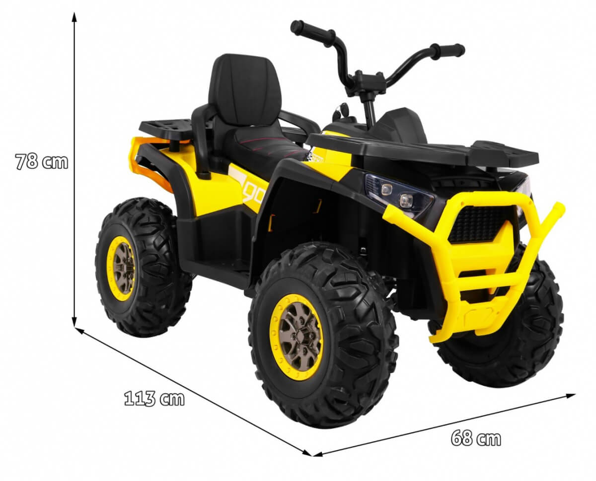 ATV Electric Desert 900 4x4 Galben cu Telecomandă - imagine 2