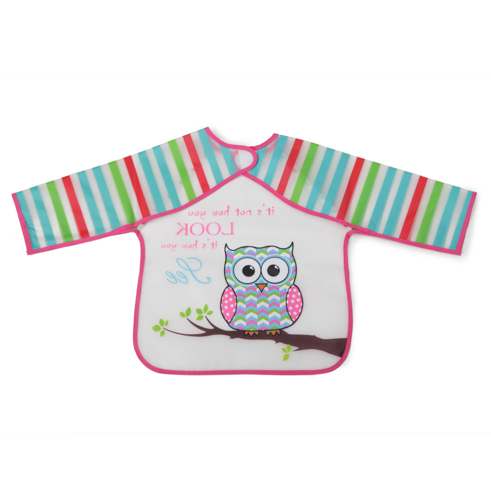 Baveta Impermeabila Cangaroo Messy Pink cu Maneci