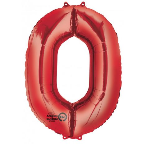 Balon Super Shape 0 Roșu Amscan