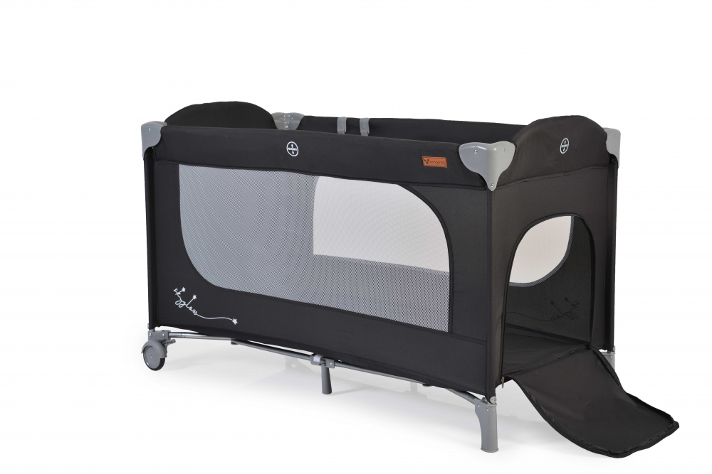 Pătuț Cangaroo SkyGlow Black 2in1 Pliabil - imagine 6