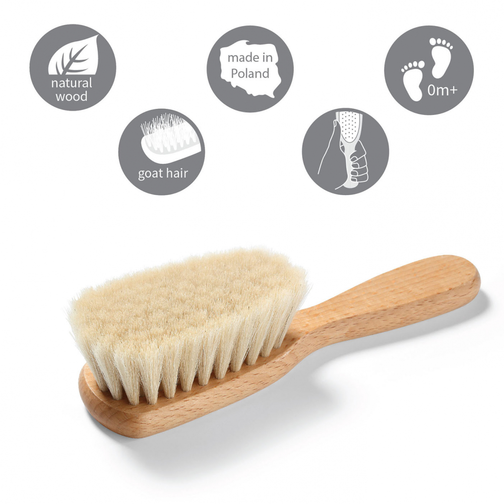 Perie Baby Ono cu peri naturali din păr de capră - imagine 5