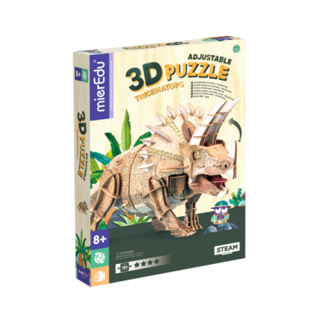 Puzzle 3D TRICERATOPS Deluxe Mieredu - Educativ