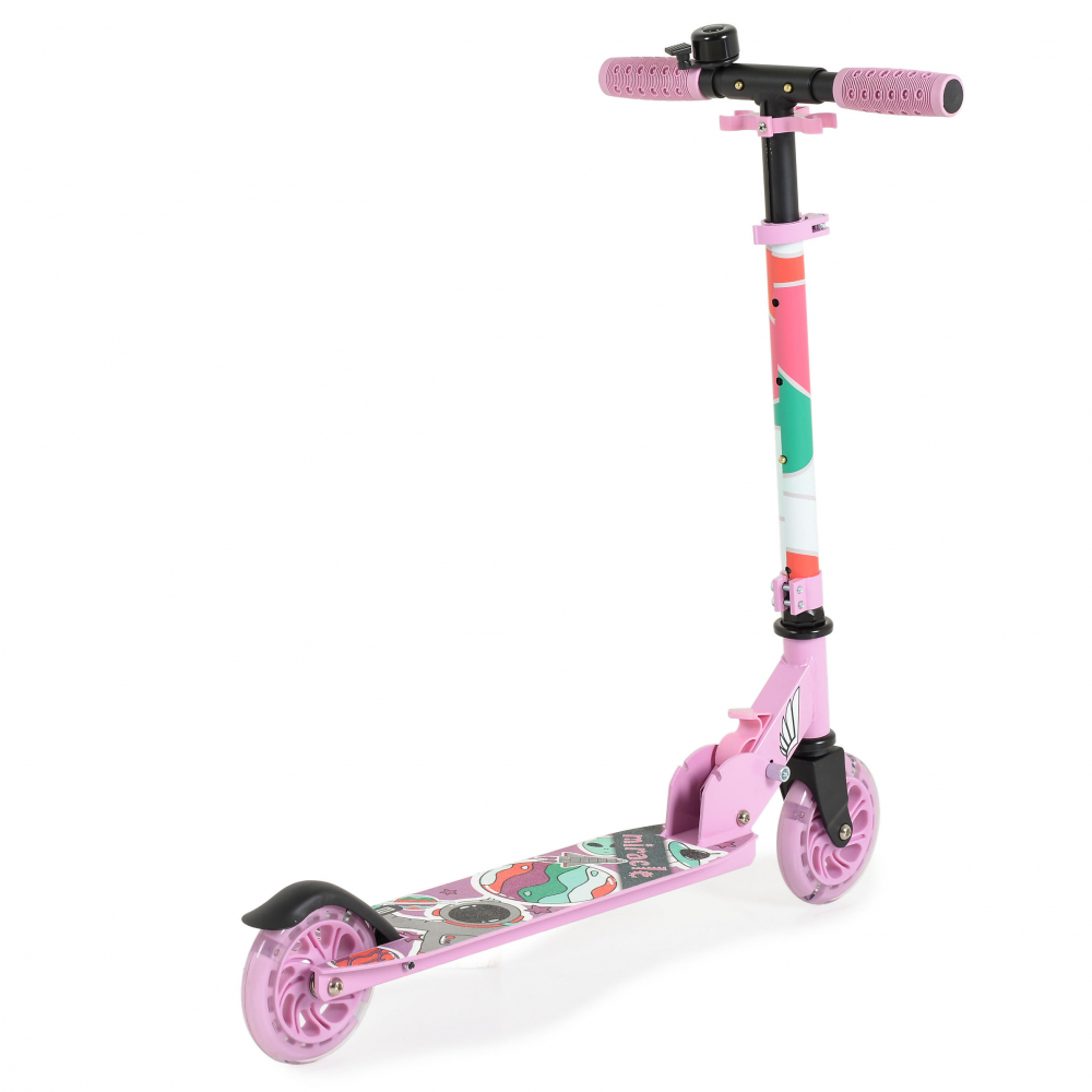 Trotineta Byox Miracle Pink Pliabilă cu Roti LED - imagine 8