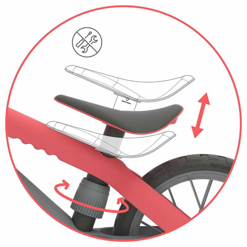Bicicleta Chillafish BMXie Moto Red, Fără Pedale - imagine 5