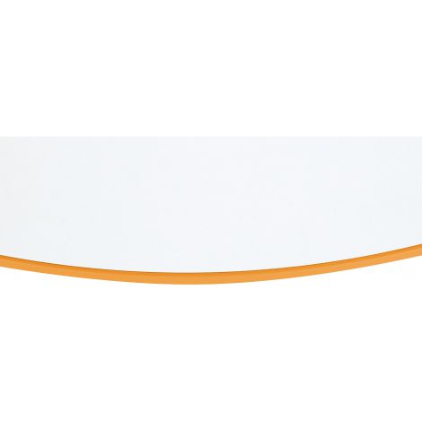 Blat Masă Rotund Quadro Alb cu Cant Portocaliu - imagine 2