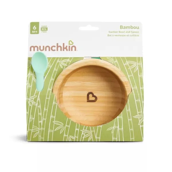 Set Masa Bambou Munchkin Bol + Lingura - imagine 2