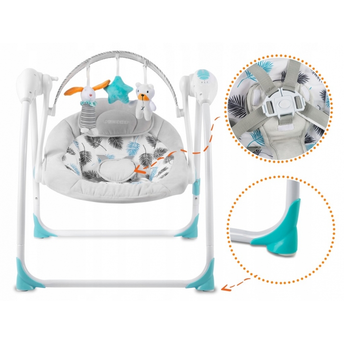 Leagan Electric Ricokids 7326 Turcoaz cu Melodii - imagine 4
