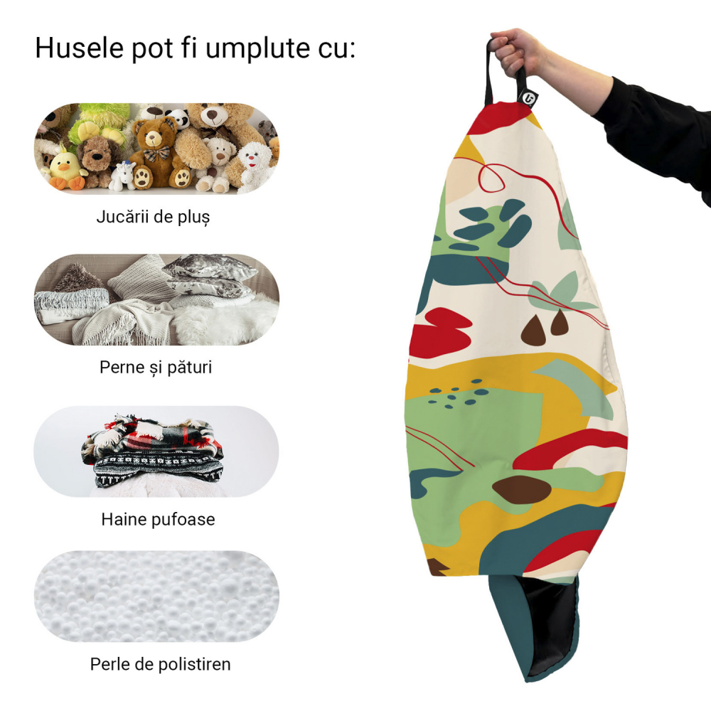 Husă Bean Bag Para XL Abstract Jungle | Updeco