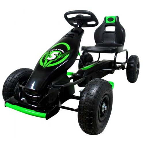 R-Sport Gokart Verde cu Roti Gonflabile - imagine 3