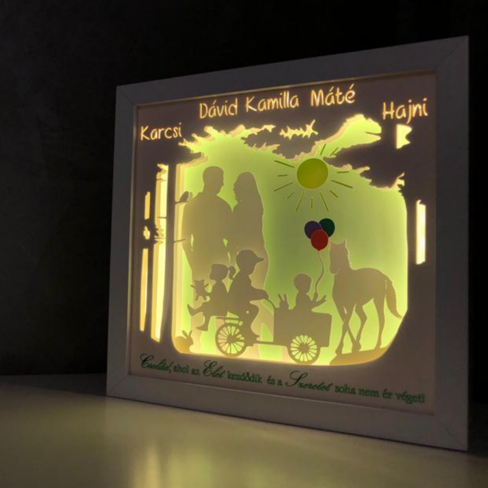 Tablou Luminos Părinți și Copii Noorhandmade