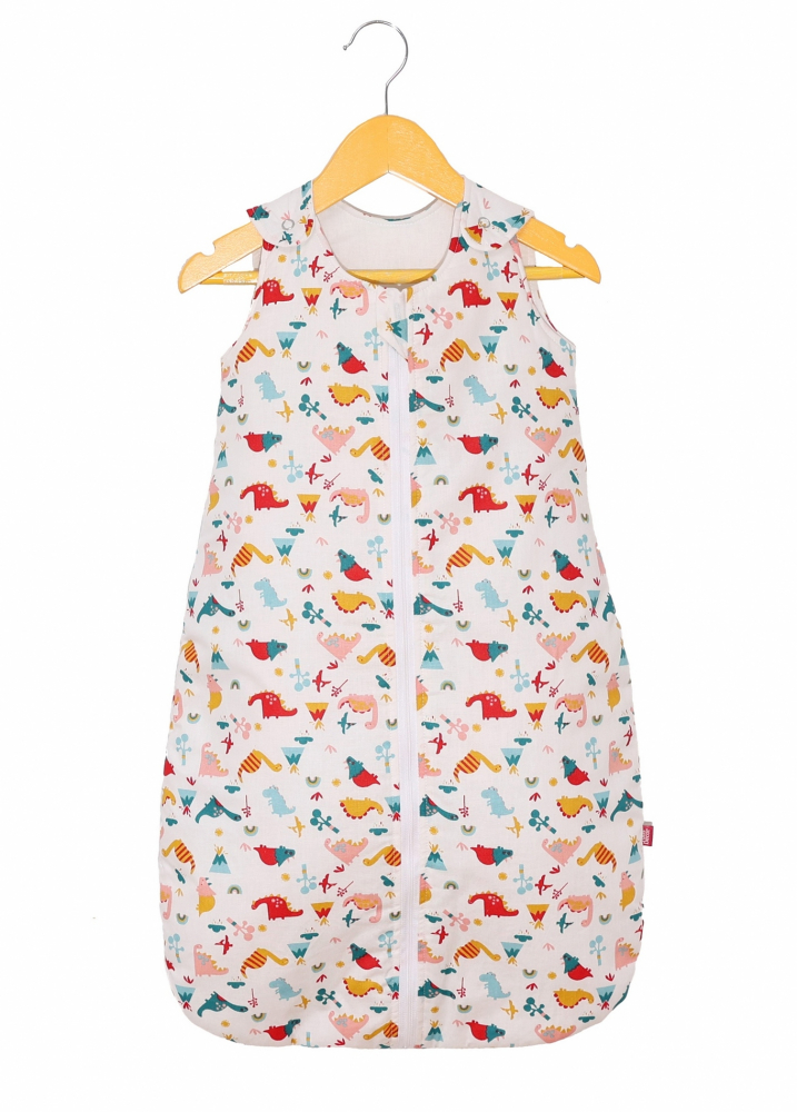 Sac de dormit copii Cute Dinosaurs, Bumbac, 110 cm - imagine 3