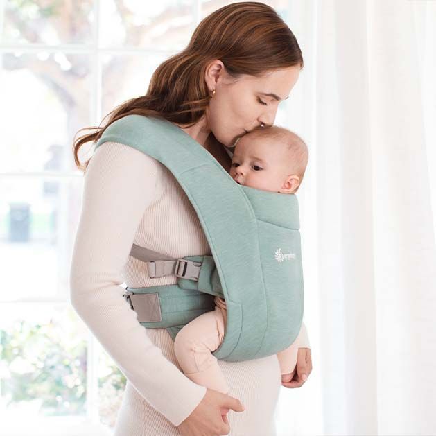 Marsupiu Ergobaby Embrace Jade, Moale și Ergonomic