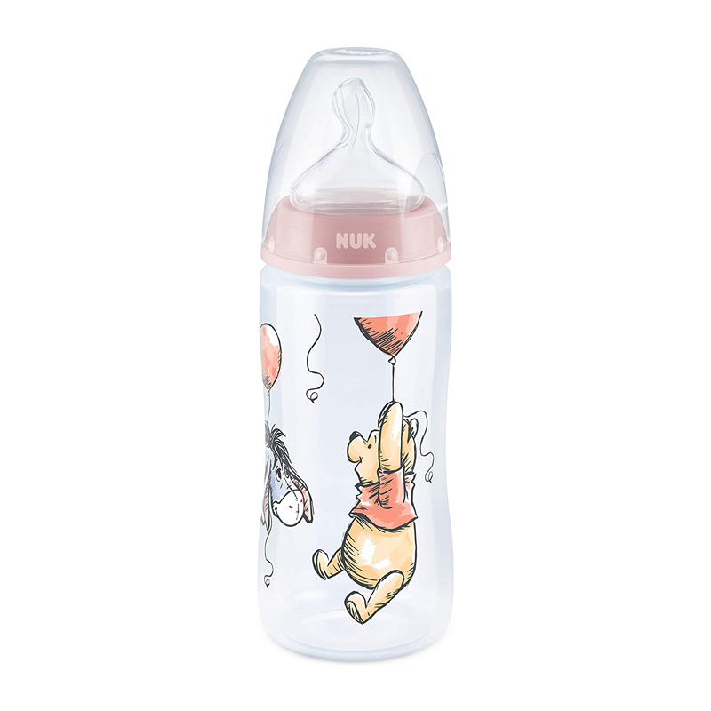 Biberon NUK Disney roz, 300 ml, 0-6 luni