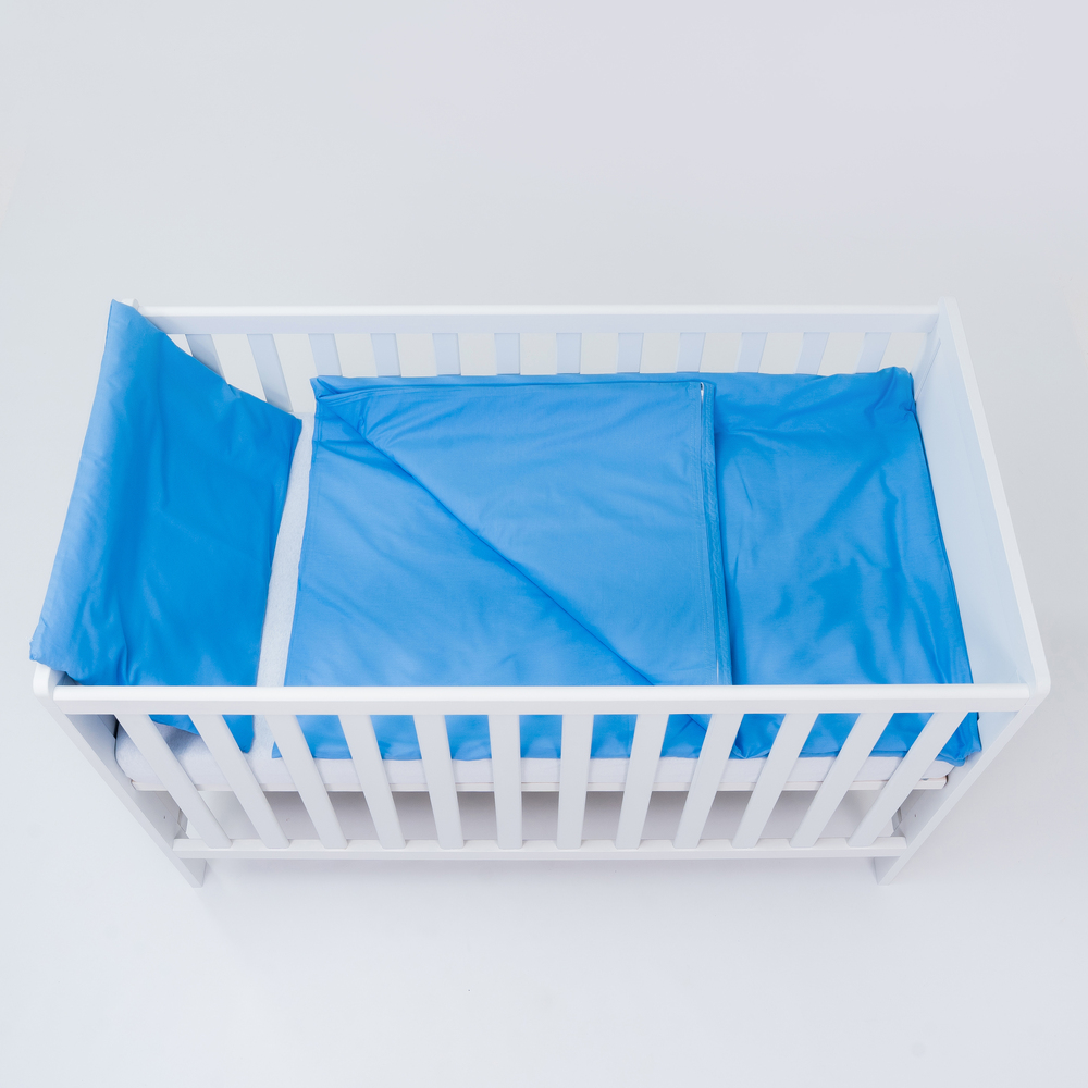 E-kids Set Lenjerie Patut 6 Piese Bumbac Albastru - imagine 3