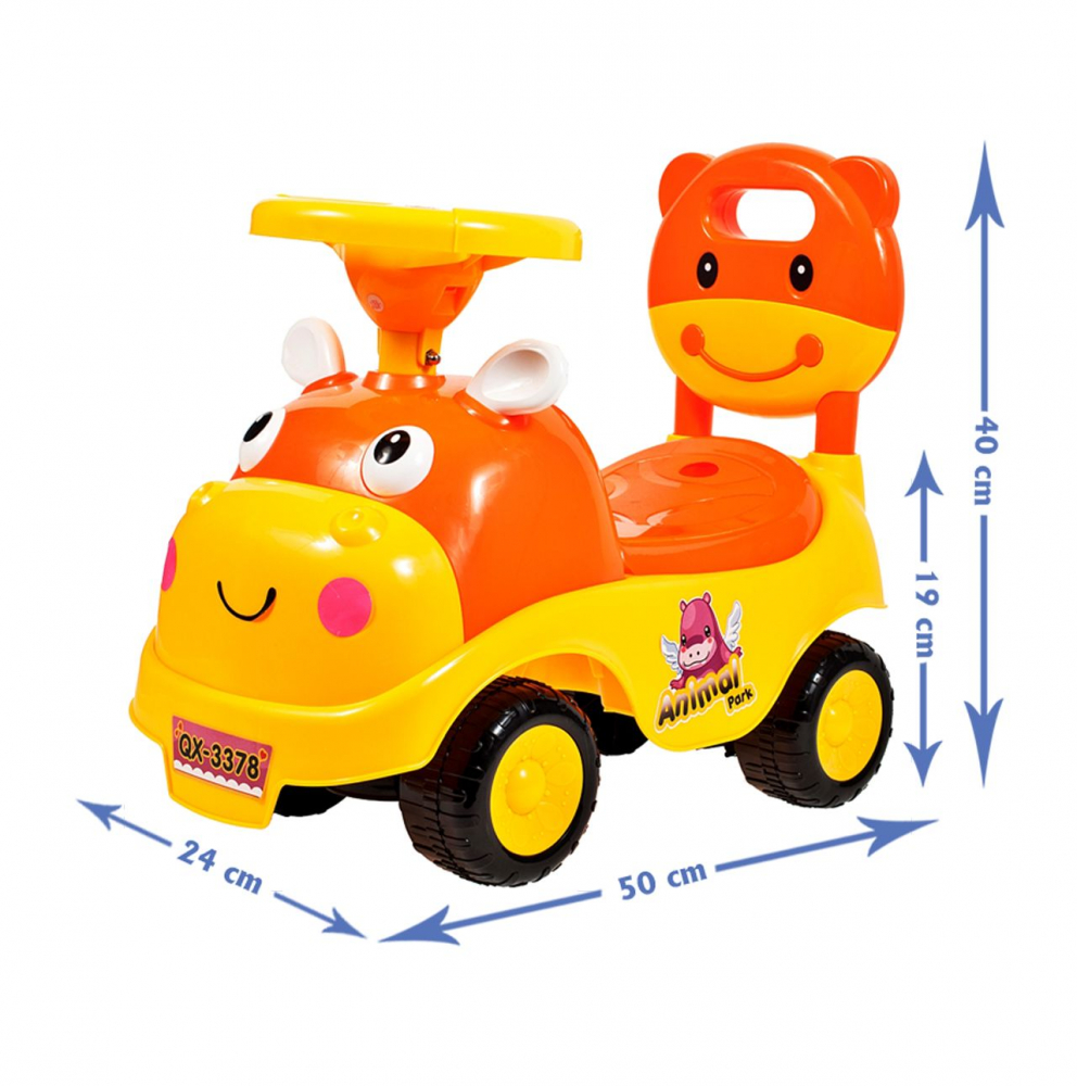 Ride-On MalPlay Hipcio Walker Orange, cu spătar - imagine 3