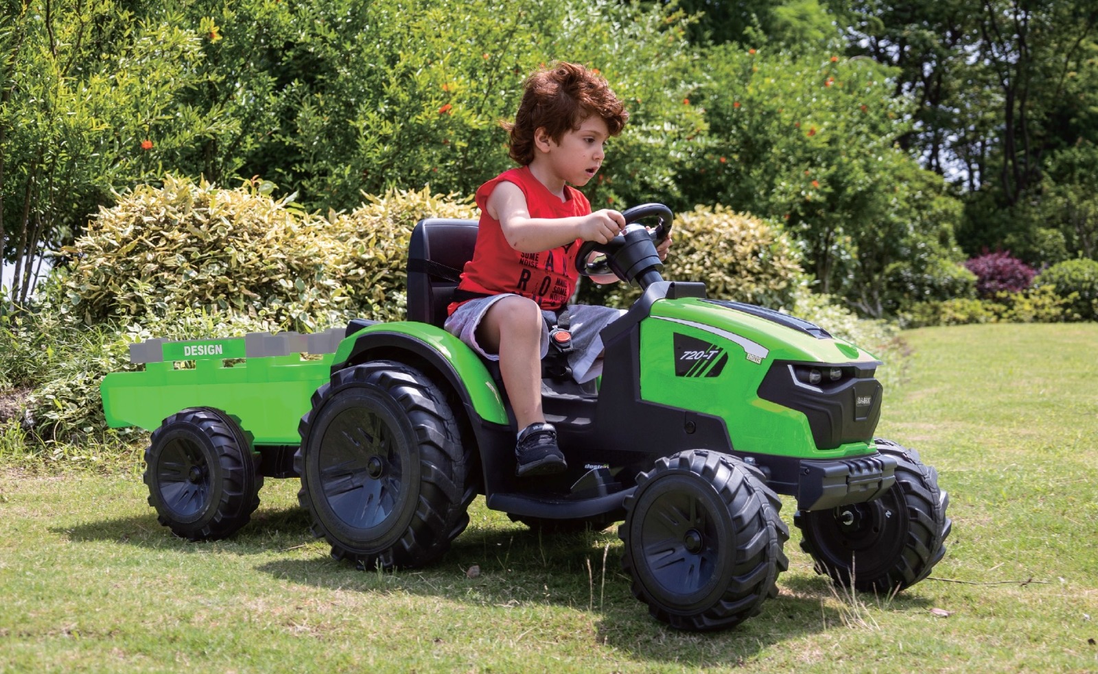 Tractor Electric Copii cu Remorcă 12V | Autokids - imagine 7