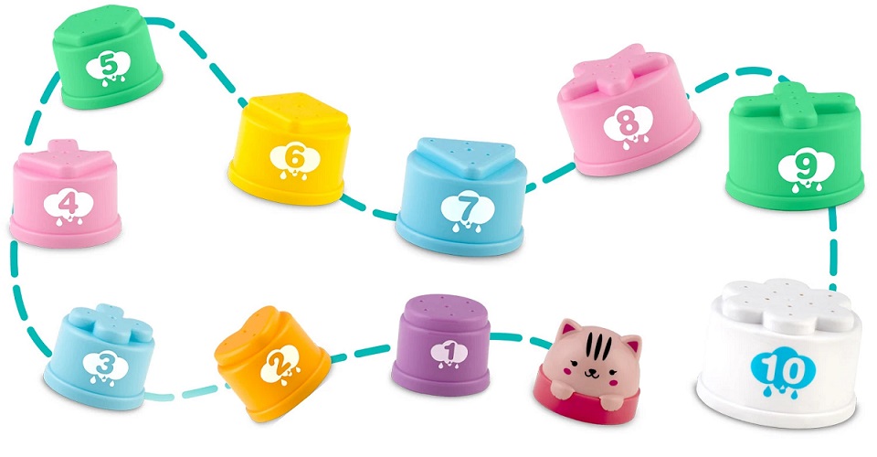 Set Cupe Baie Ricokids Montessori, Cifre Stivuit - imagine 9