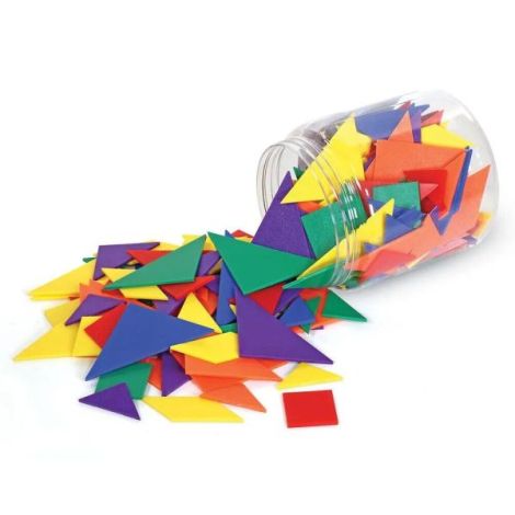 Learning Resources Tangram 210 Piese, 6 Culori - imagine 2