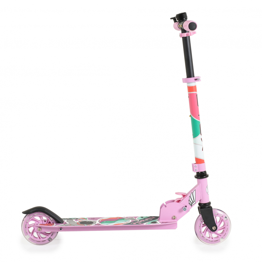 Trotineta Byox Miracle Pink Pliabilă cu Roti LED - imagine 9