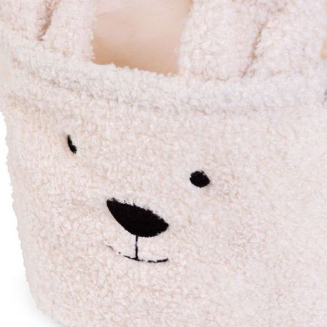 Cos Depozitare Childhome Teddy Alb | Bebelusi - imagine 3