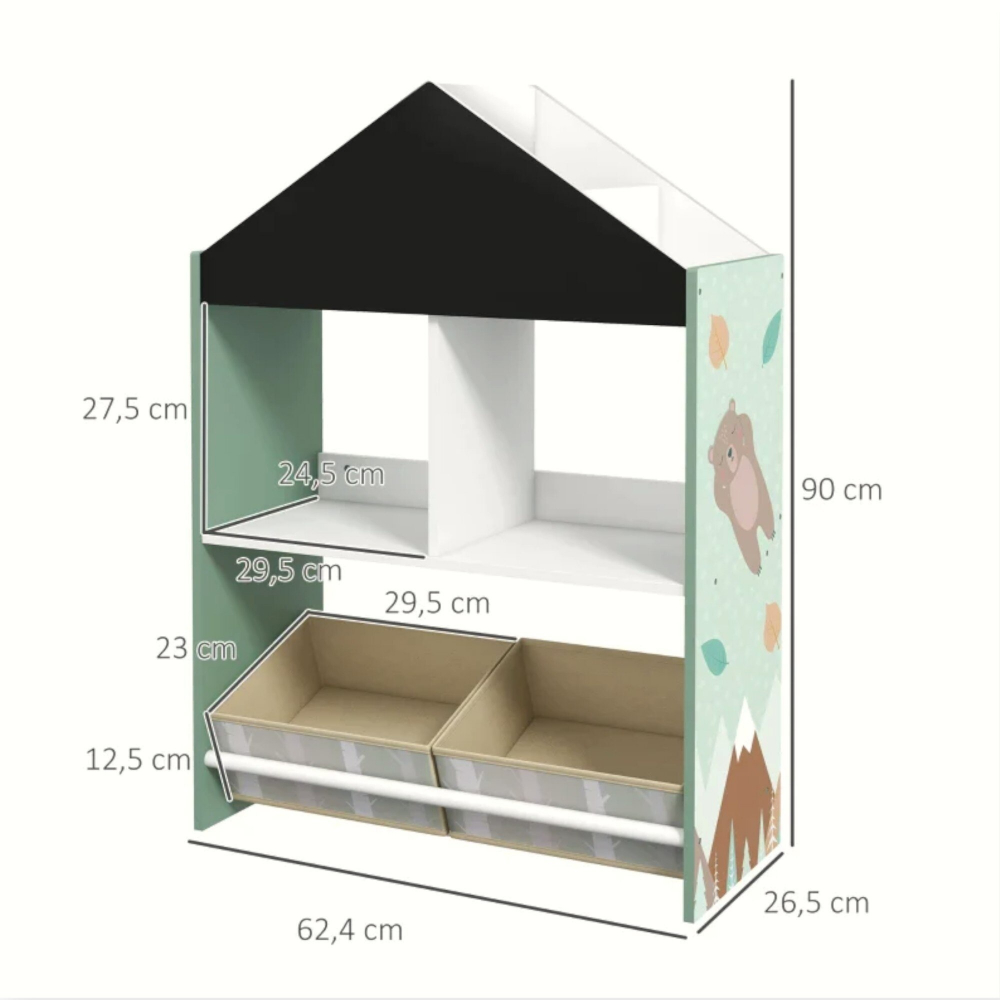 Organizator lemn Ginger Home cu tabla Forest - imagine 9