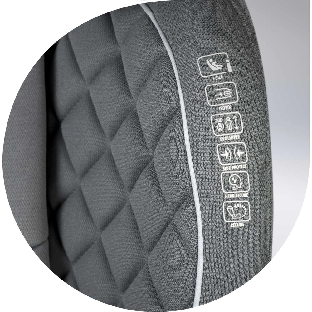 Scaun Auto Nukido Louis ISOFIX 100-150 cm Gri - imagine 8