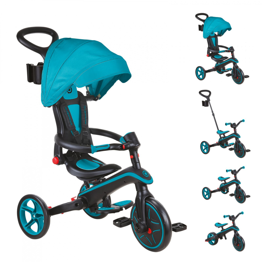 Tricicleta Globber Explorer 4in1 Turquoise - imagine 2