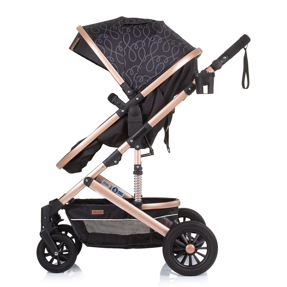 Carucior Chipolino Estelle 2in1 Ebony, Landou + Scaun - imagine 5