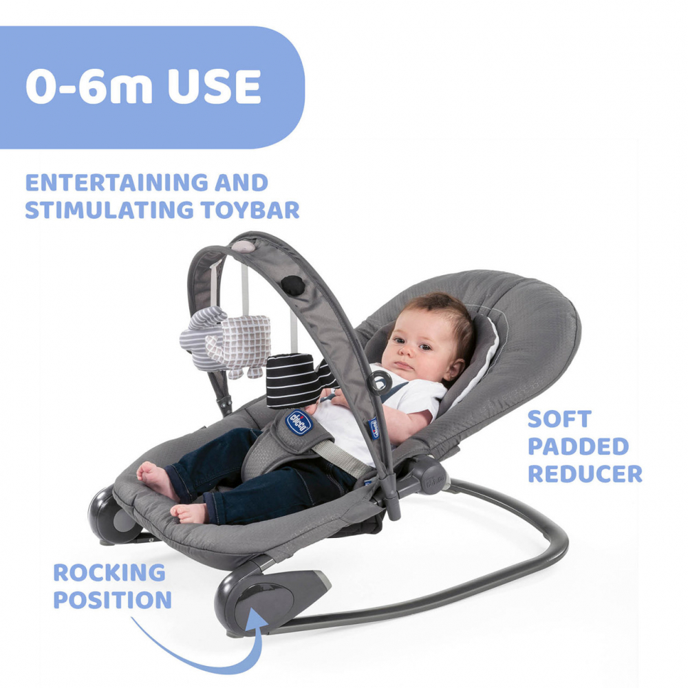 Balansoar Chicco Hoopla Moon Grey 0-12m - imagine 3