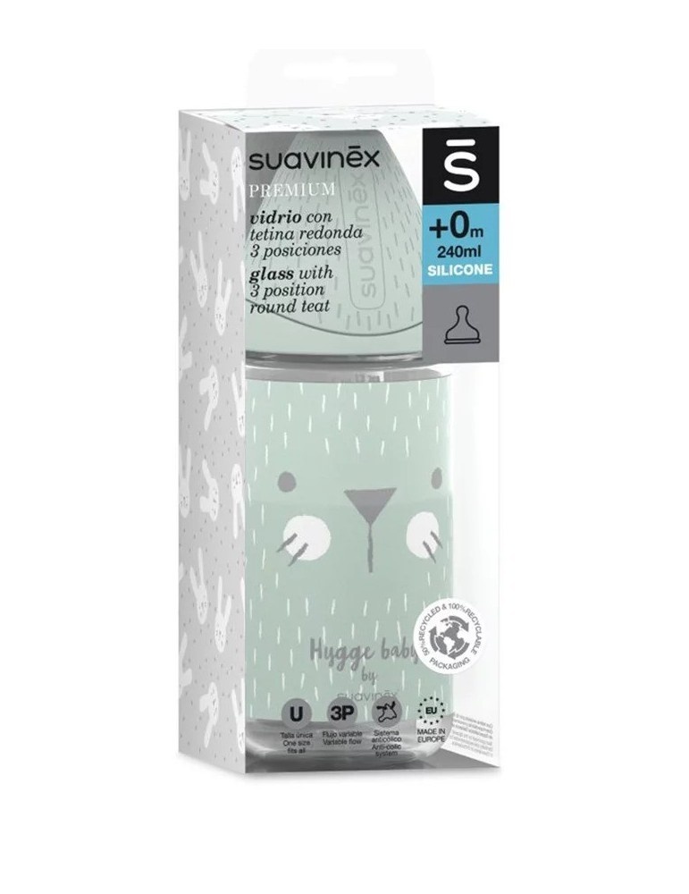 Biberon Suavinex Hygge 240ml cu 3 fluxuri - imagine 3
