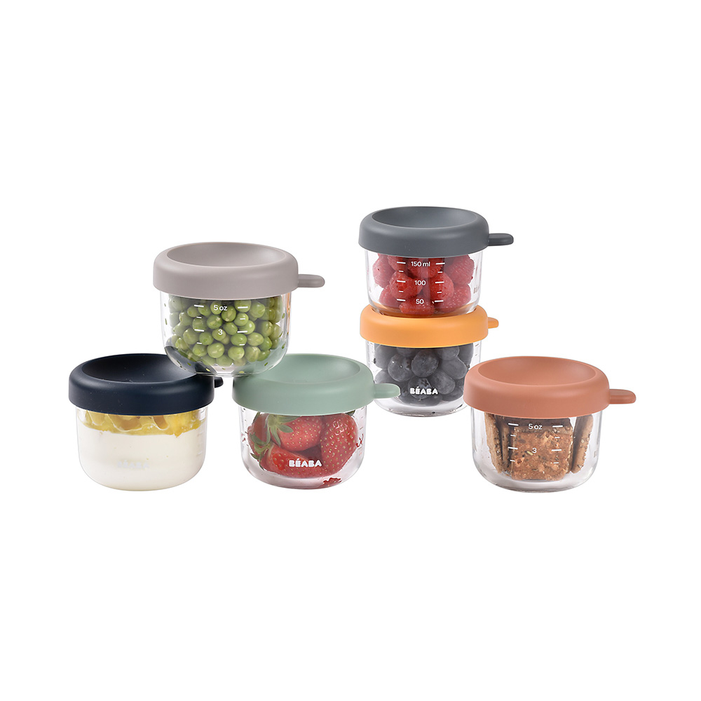 Set 6 recipiente sticlă Beaba 150ml - Organizare mese - imagine 5