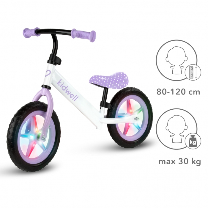 Kidwell Rebel Dots - Bicicletă Balance cu LED - imagine 4