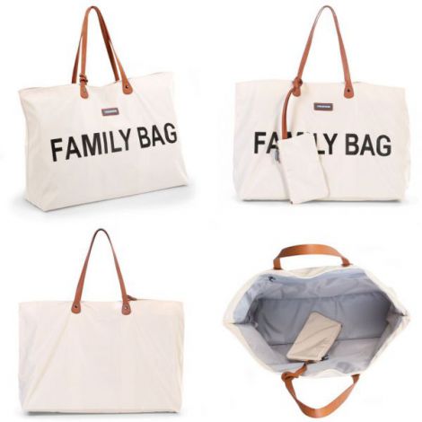 Geanta Childhome Family Bag Alb - Spatioasă și Practică - imagine 2