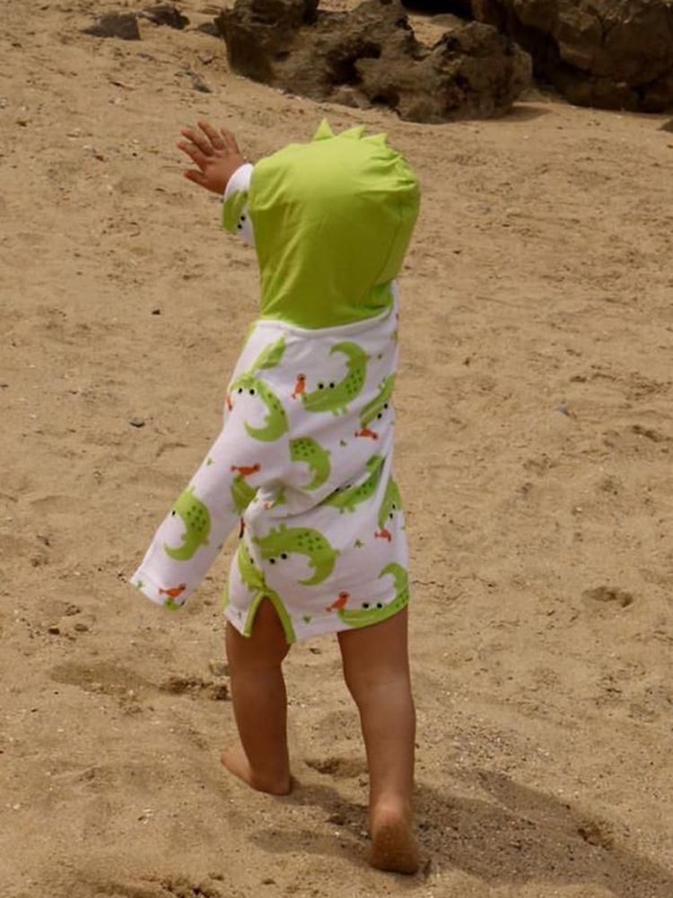 Poncho Baie Zoocchini Alligator UPF50, 0-12 luni