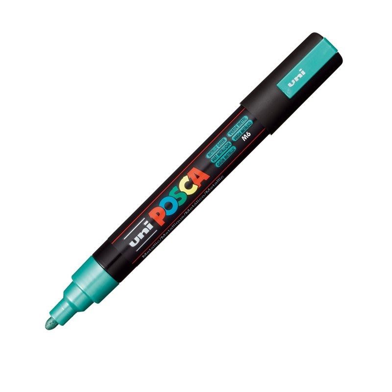 Marker Posca PC-5M Verde Metalizat | Vârf Mediu