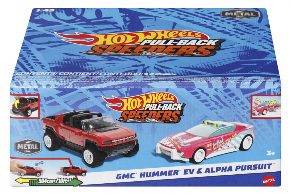 Hot Wheels Set 2 Masini Pull Back