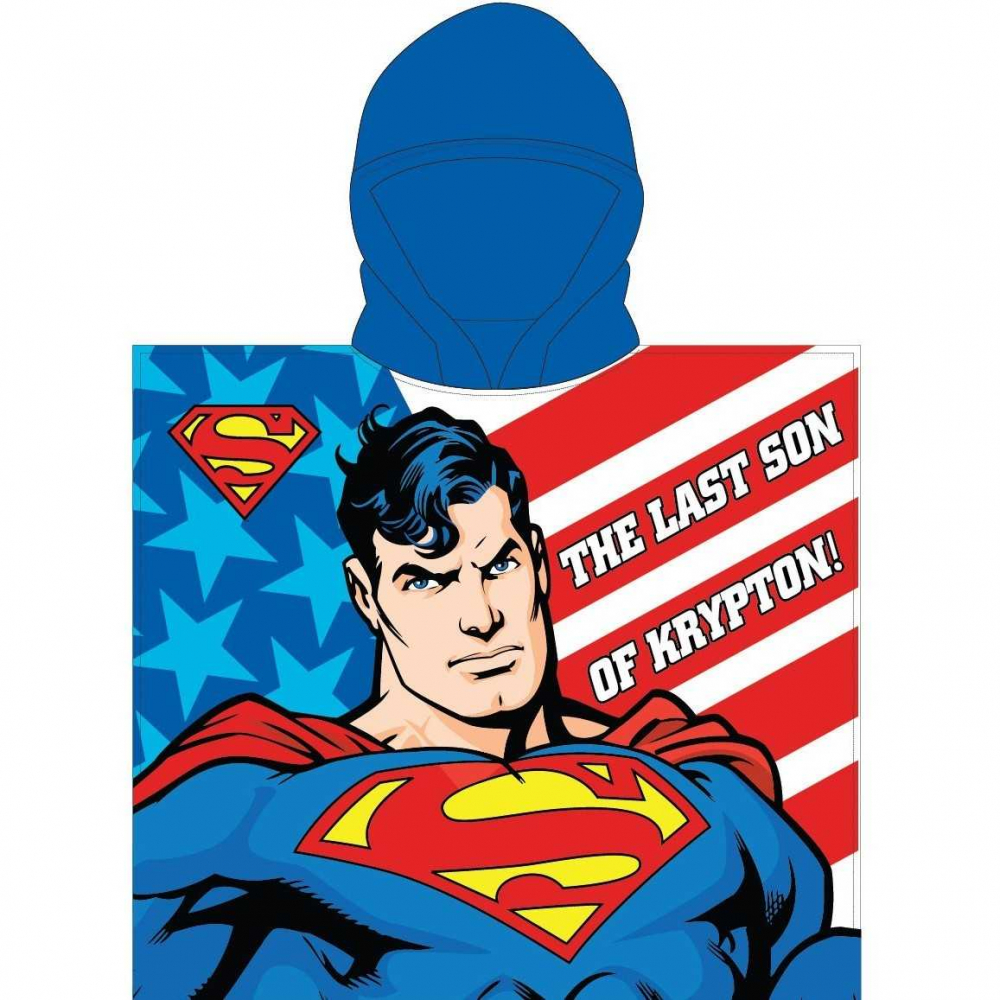 Poncho Eplusm Superman Microfibra 55x110 cm - imagine 3