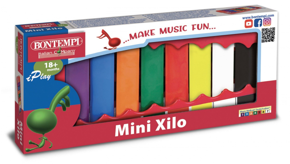 Xilofon Bontempi Mini, Instrument Muzical Colorat 2 în 1