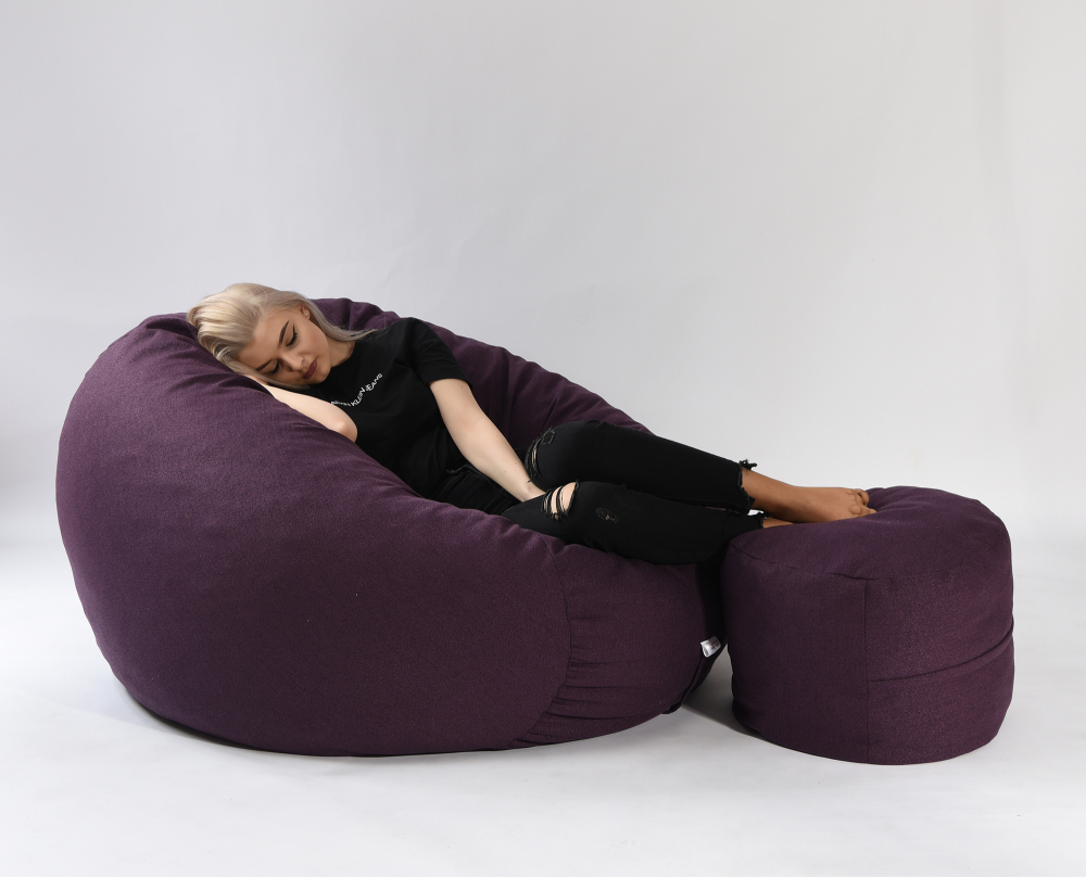 Fotoliu Pufrelax King Size Purple, Memory Mix - imagine 6