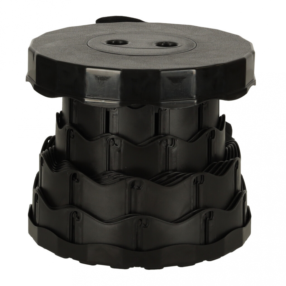 Scaun Telescopic Pliabil Ikonka, 24 cm, Negru - imagine 3