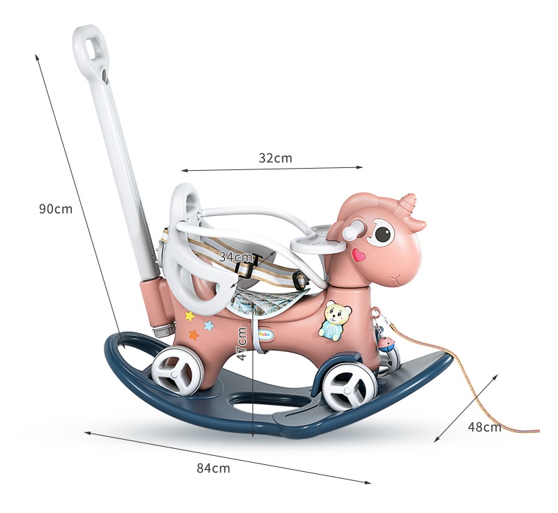 Balansoar 3 in 1 Nichiduta Unicorn Pink - imagine 9