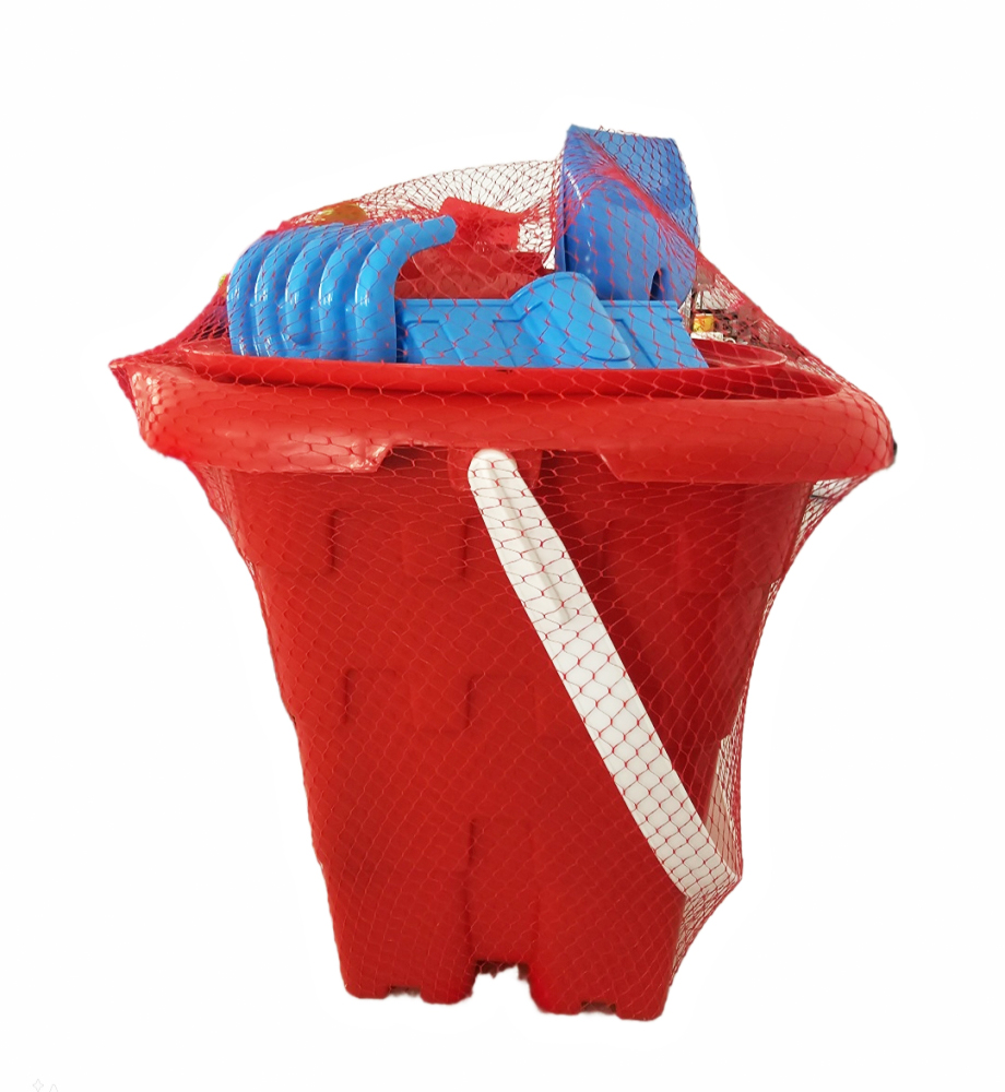 Set 9 jucarii nisip Castel Red | Burak Toys - imagine 2