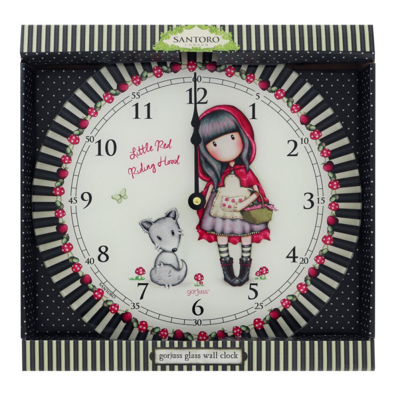 Ceas Perete Gorjuss Little Red Riding Hood Decorativ - imagine 4