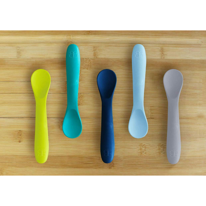 Set 5 Lingurițe Silicon Bbluv Spoon Blue