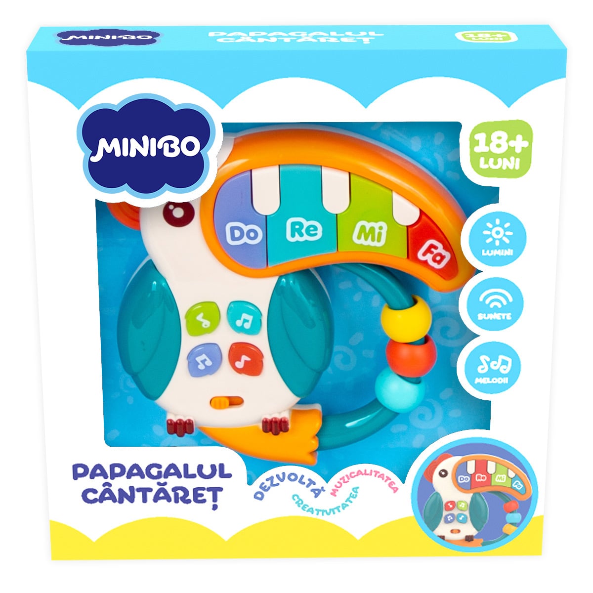 Papagalul Cântăret Minibo | Jucărie Muzicală