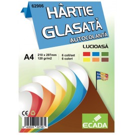 Set 6 File Hartie Glasata Autocolanta Ecada