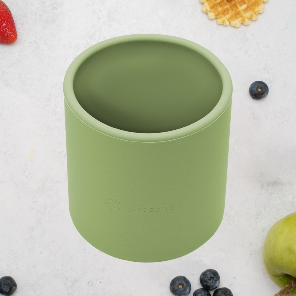 Pahar Silicon AppeKids Raw Green | Antialunecare
