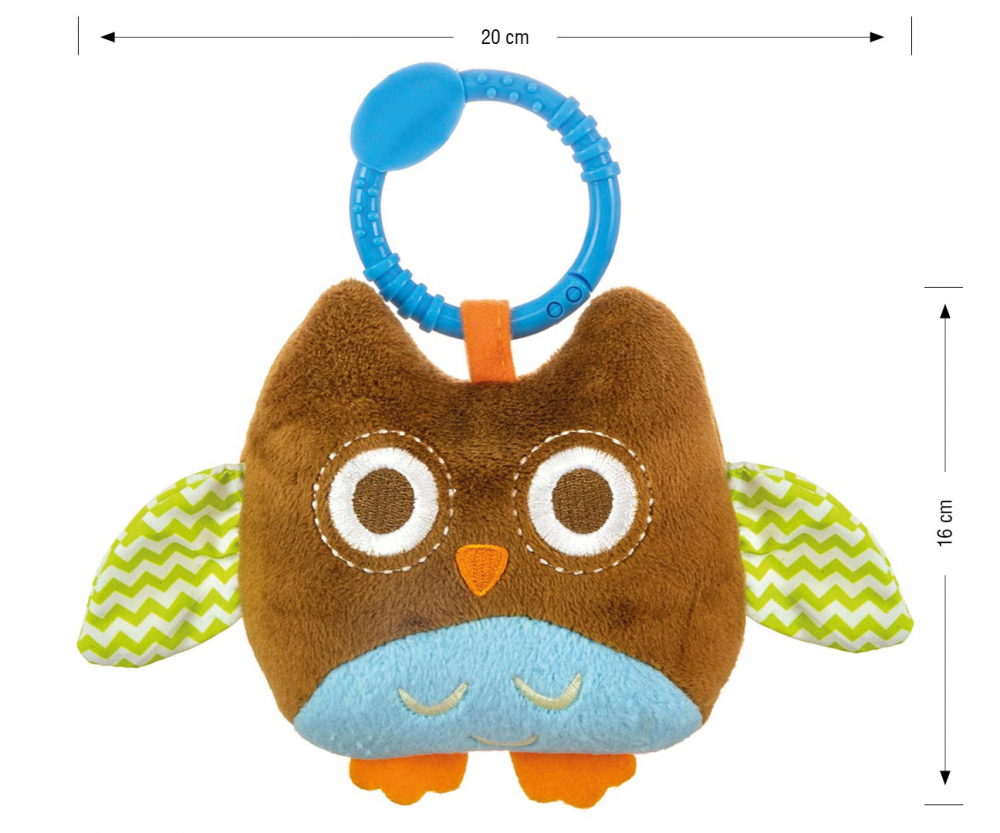 Jucarie Carucior Bufnita cu Clopotel | Milly Mally